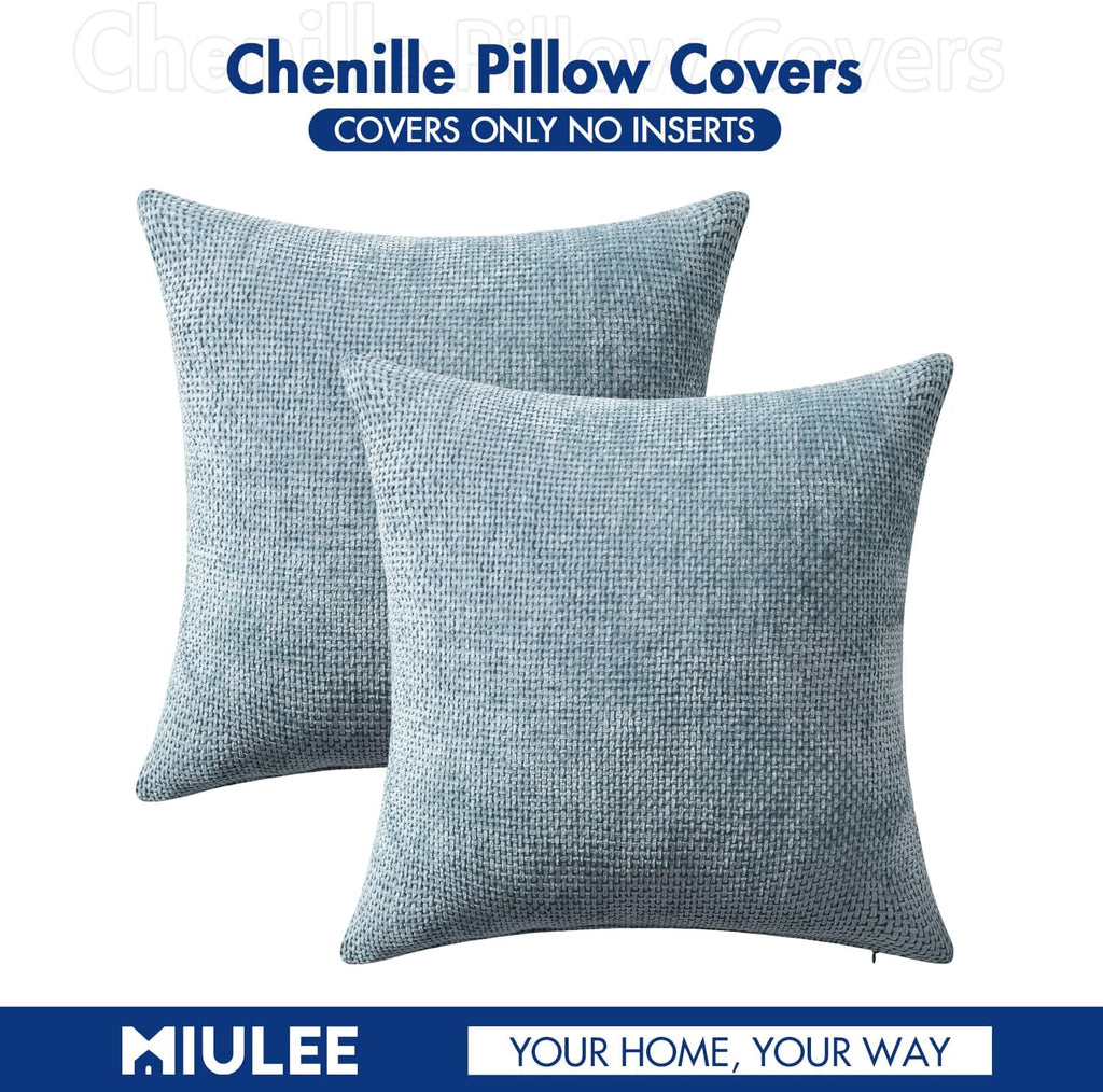 Pack of 2 Coastal Blue Lumbar Throw Pillow Covers 20x12 Inch Summer Modern Boho Accent Decorative Pillow Covers Soft