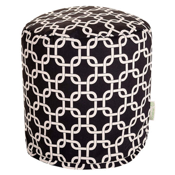 MHG Round Pouf Ottoman Foot Rest | Treated Polyester | Modern Decorative Seating or Footstool | Designed For Indoor &