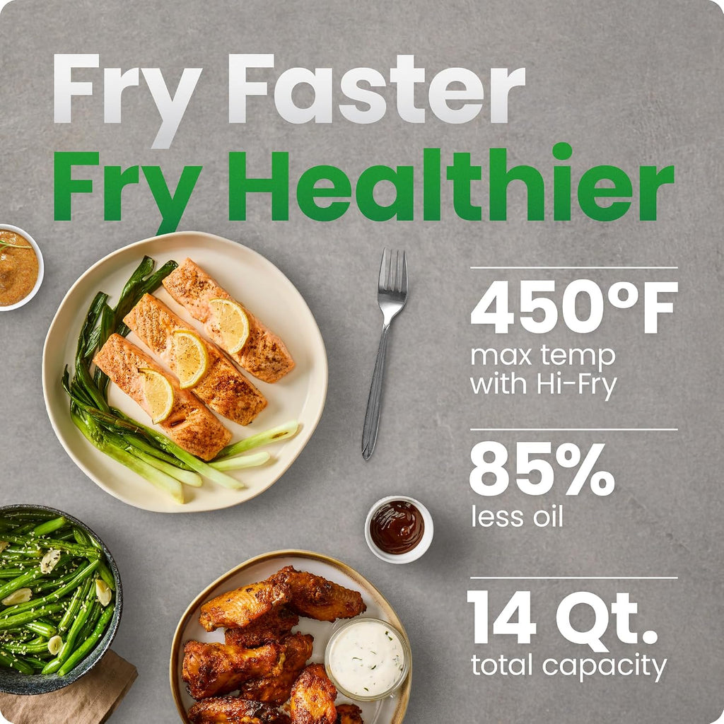 Air Fryer 6-in-1, XL 14-Quart Multifunctional Airfryer with Touchscreen Controls, Rotisserie, Food Dehydrator
