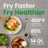 Air Fryer 6-in-1, XL 14-Quart Multifunctional Airfryer with Touchscreen Controls, Rotisserie, Food Dehydrator
