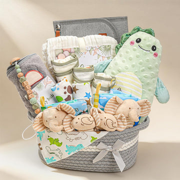 Baby Boy Gifts,Baby Shower Gifts for Boys,Newborn Essentials Must Haves,Large Baby Boy Gift Basket Set Essential