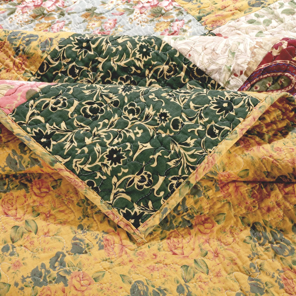 Home Antique Chic Quilted Patchwork Throw, 50" x 60", Multicolor