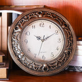 Plastic Silent Wall Clock, 13 Inch Vintage Large Wall Clocks, Battery Operated Round Bathroom Clock