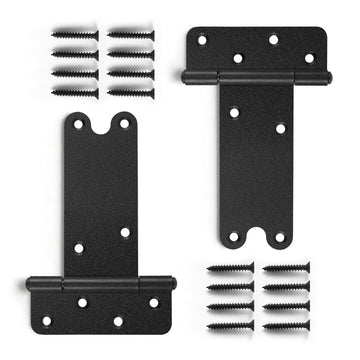 6" Gate Hinges, 280 Lbs Capacity, Matte Black, 2 Pack Heavy Duty Hinge