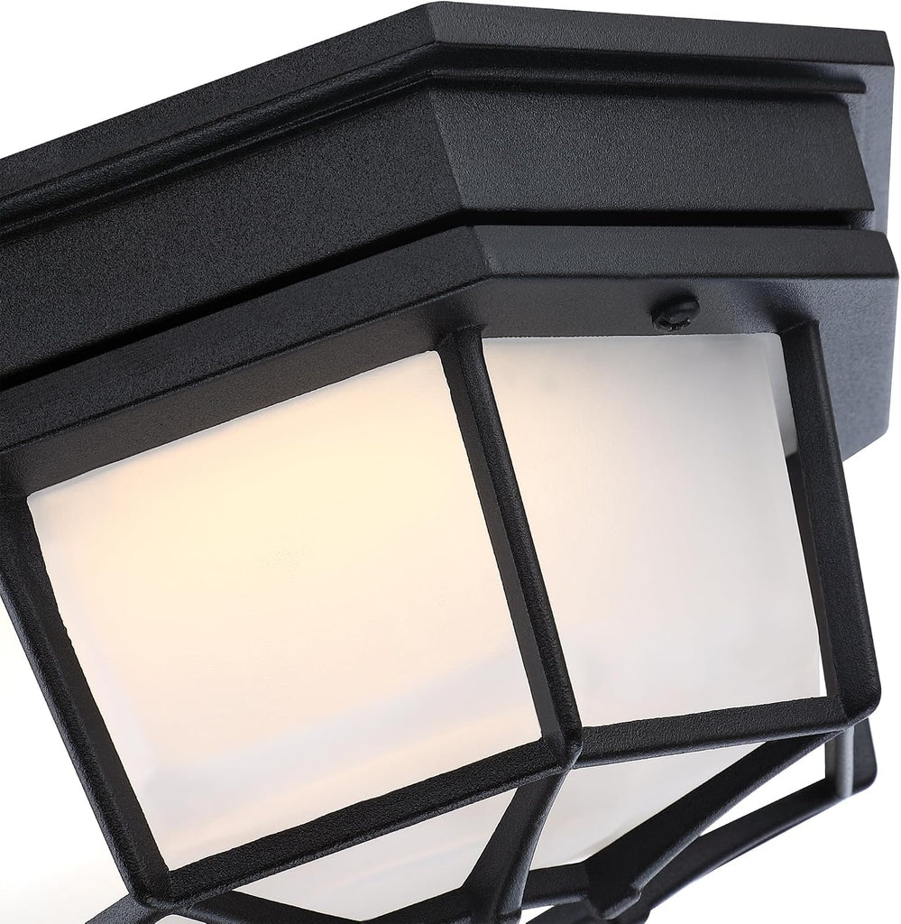 8.5” Black Flush Mount LED Ceiling Light 2700K 3000K 3500K 4000K 5000K Octagonal Outdoor Porch Lights Black 8.5inch