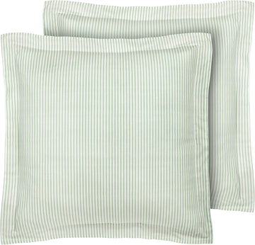 Euro Sham Covers, Soft Cotton Decorative Pillow Covers with Envelope Closure, 26x26, Ticking Stripe Room Decor, Set