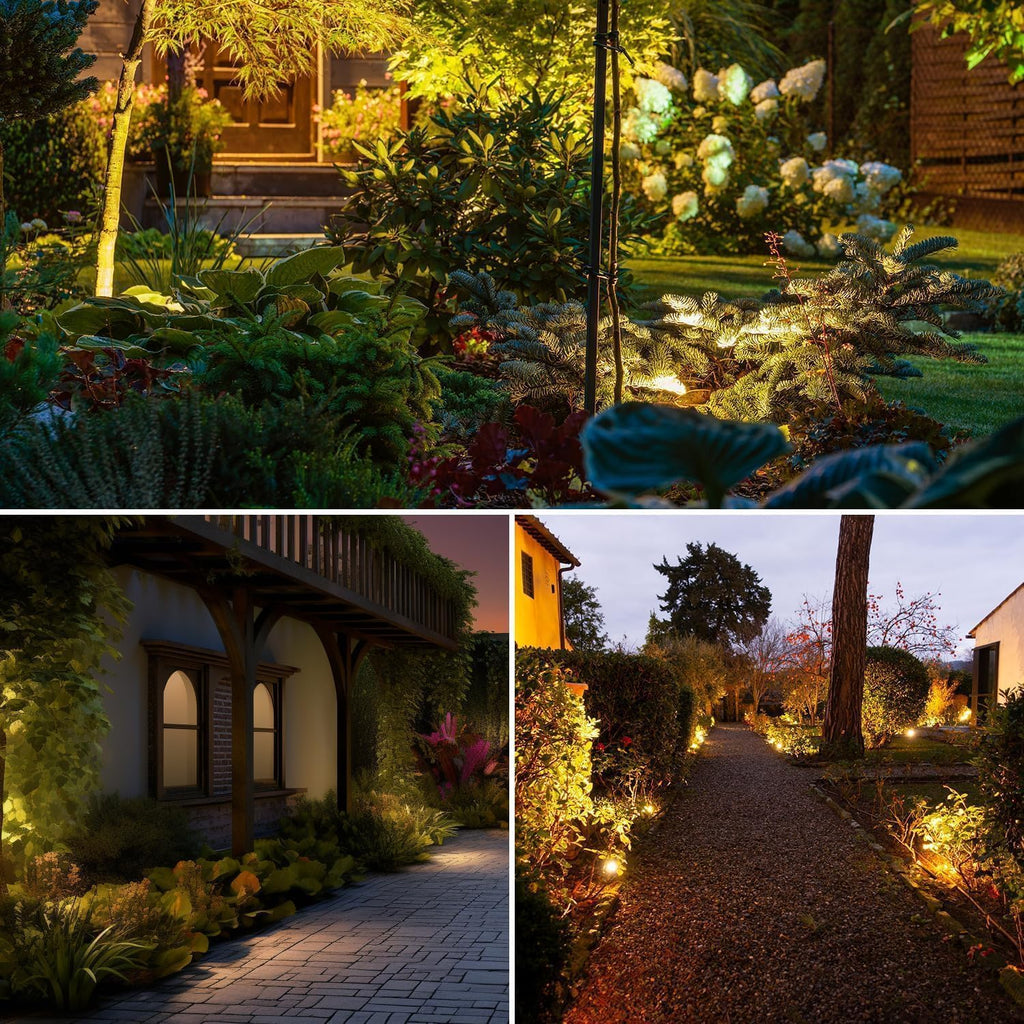 Outdoor Landscape Spotlights, Dusk to Dawn Sensor Control, 16 Pack | IP65 Waterproof, Dimmable, Timable, Extendable