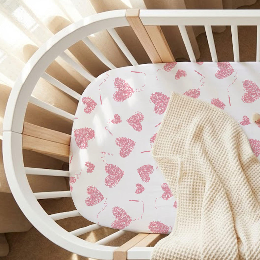 Bedside Sleeper Bassinet Sheets 33x20 Inch 4 Pack Girl Boy
