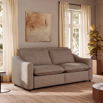 Ergopals 84'' Reclining Sofa, Loveseat Recliner, 2 Seater, Khaki
