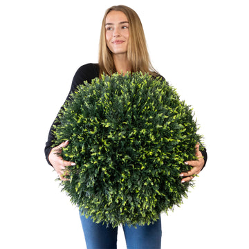 23" XL Faux Topiary Balls, Cedar/Cypress, 1 Pack