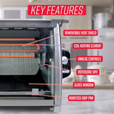 Modern Rotisserie Oven, Large Capacity (12lbs) Countertop Oven, Multi-Purpose Basket for Versatile Cooking, Easy-to