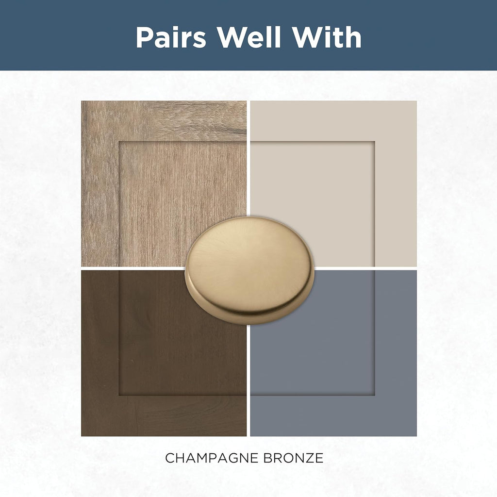 (10-Pack) - Champagne Bronze Cabinet Handles, 3 Inch Hole Center, Modern Pulls for Drawers, Kitchen Cabinet Door