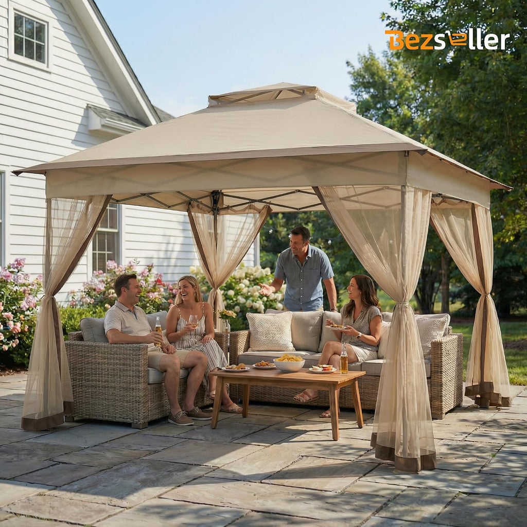 11x11 Pop Up Gazebo with Mosquito Netting
