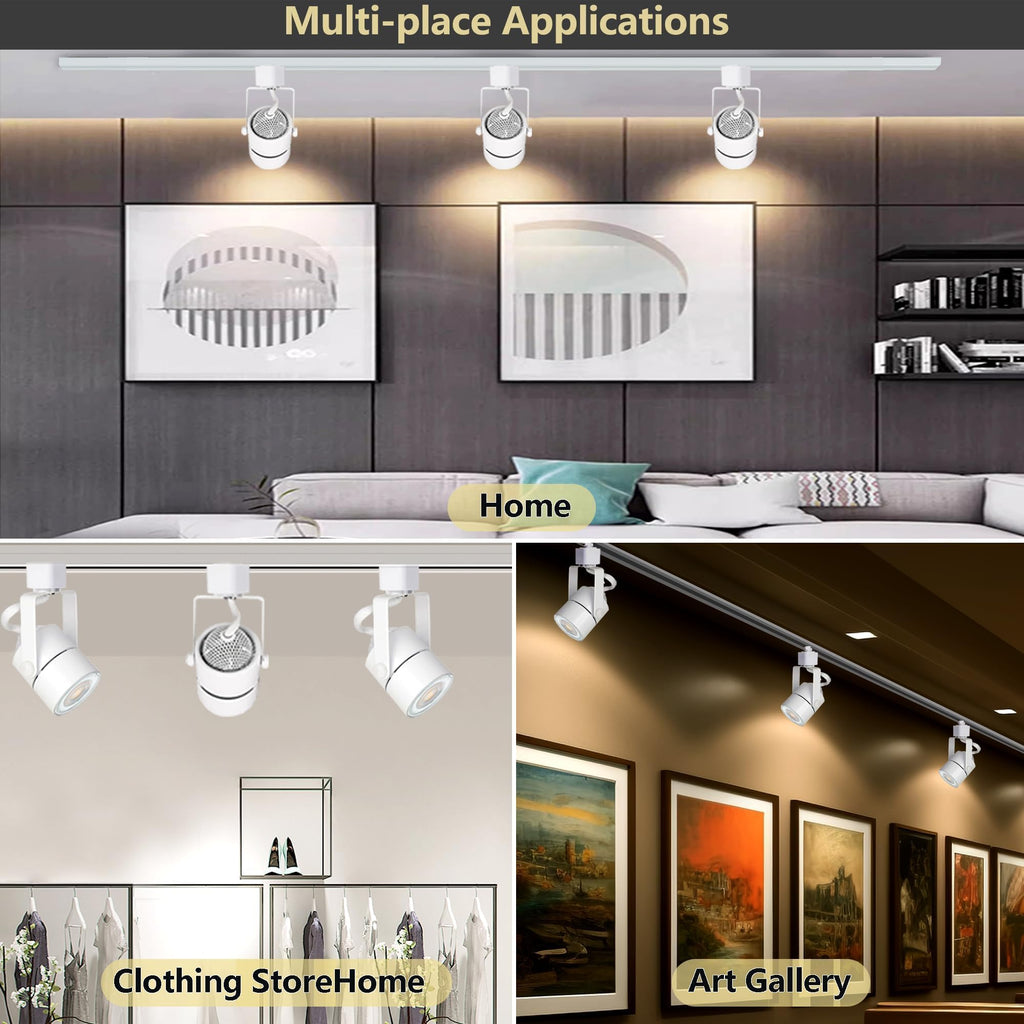 Track Lighting (No Rails) with LED Replaceable GU10 Bulbs White 4 Heads