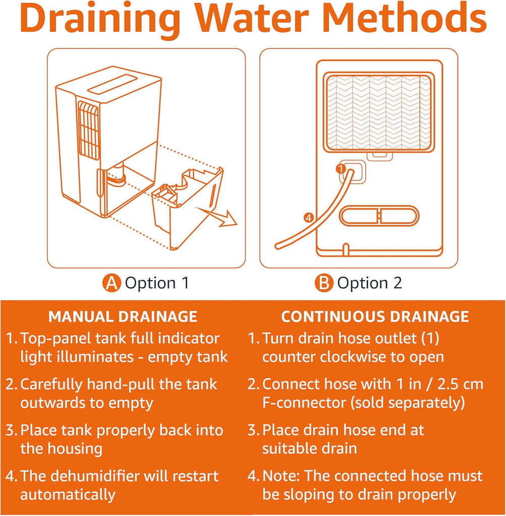 35-Pint Large Dehumidifier for Home, Humidity Control, Auto-Defrost, Timer, Overflow Protection