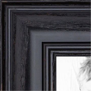 24x36 Inch Black Picture Frame, This 1.25 Inch Custom MDF Poster Frame is Galleria Noir - Comes with Foam Backing