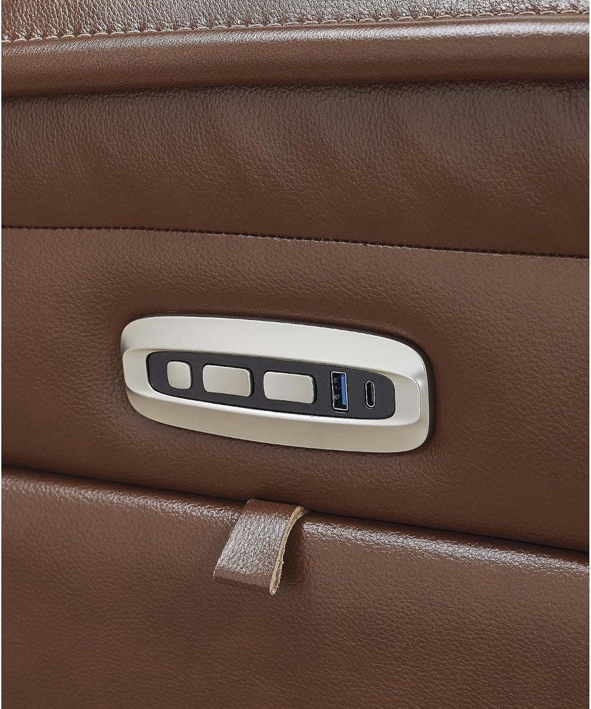 Contemporary Power Recliner, 42.25" H x 44.25" W x 40" D, Solid and Engineered Wood Frame, Polyester Upholstery