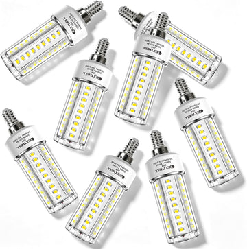 8pcs LED Bulbs E12 LED Light Bulbs Cool White 5000K