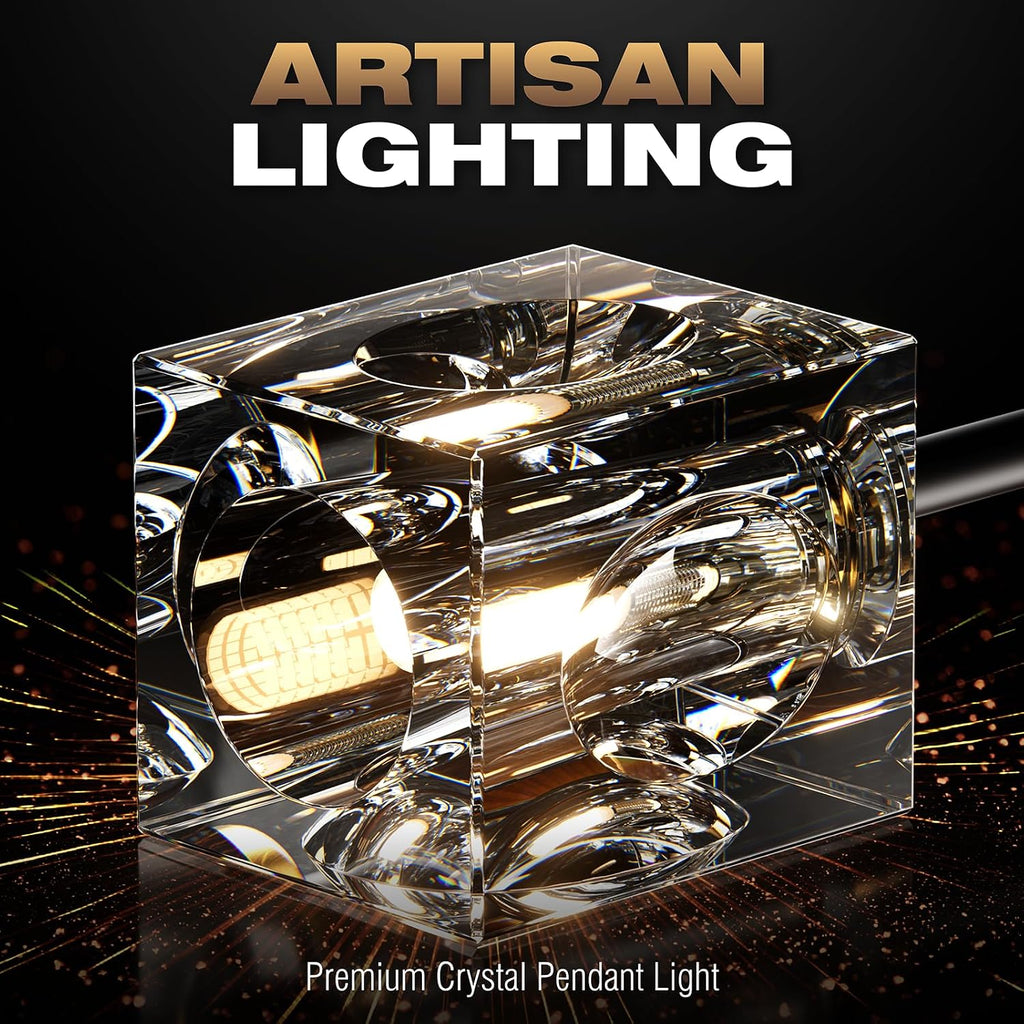Crystal Ceiling Light Fixture with 13-Lights,Black and Gold Semi Flush Mount Ceiling Light,Modern Chandelier