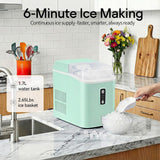 Nugget Ice Makers Countertop, Portable Nugget Ice Machine, Ready in 6 Mins, 24lbs in 24Hrs, Auto-Cleaning