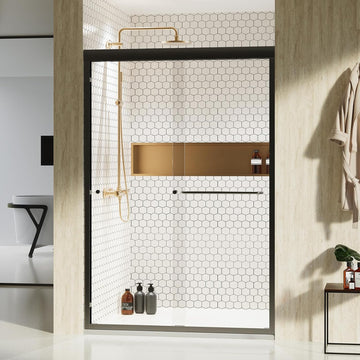 44-48 in. x 72 in. Sliding Shower Door, Adjustable Semi-Frameless Bypass Shower Door