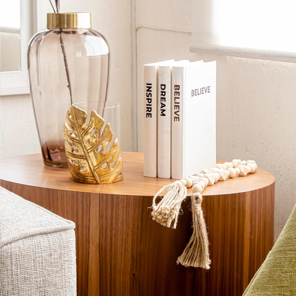Dabster Guys Decorative Books Decor - Linen Decor Books with Inspirational Design - Shelf Decoration - Blank Pages