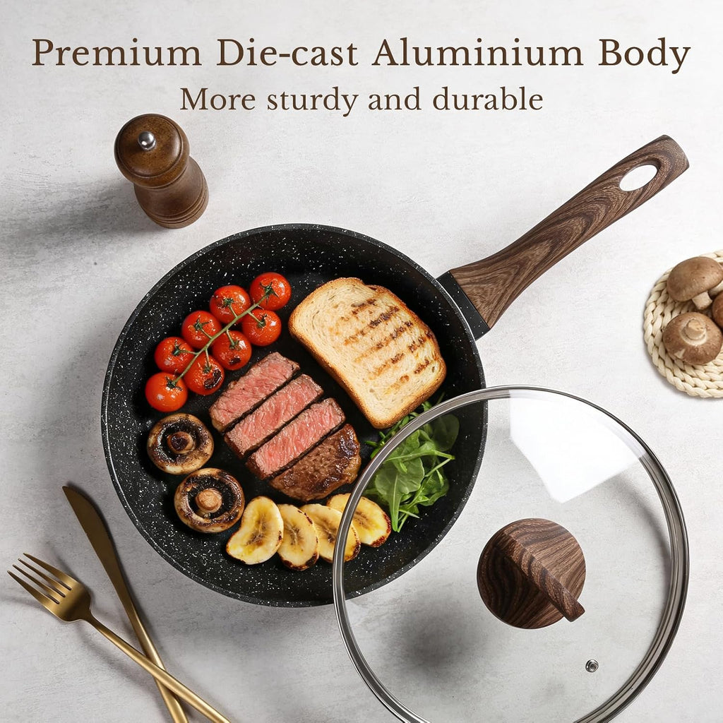 25 Pcs Pots and Pans Set, Nonstick Ceramic Cookware Sets, Healthy Non-Toxic, Large Capacity, Induction Compatible