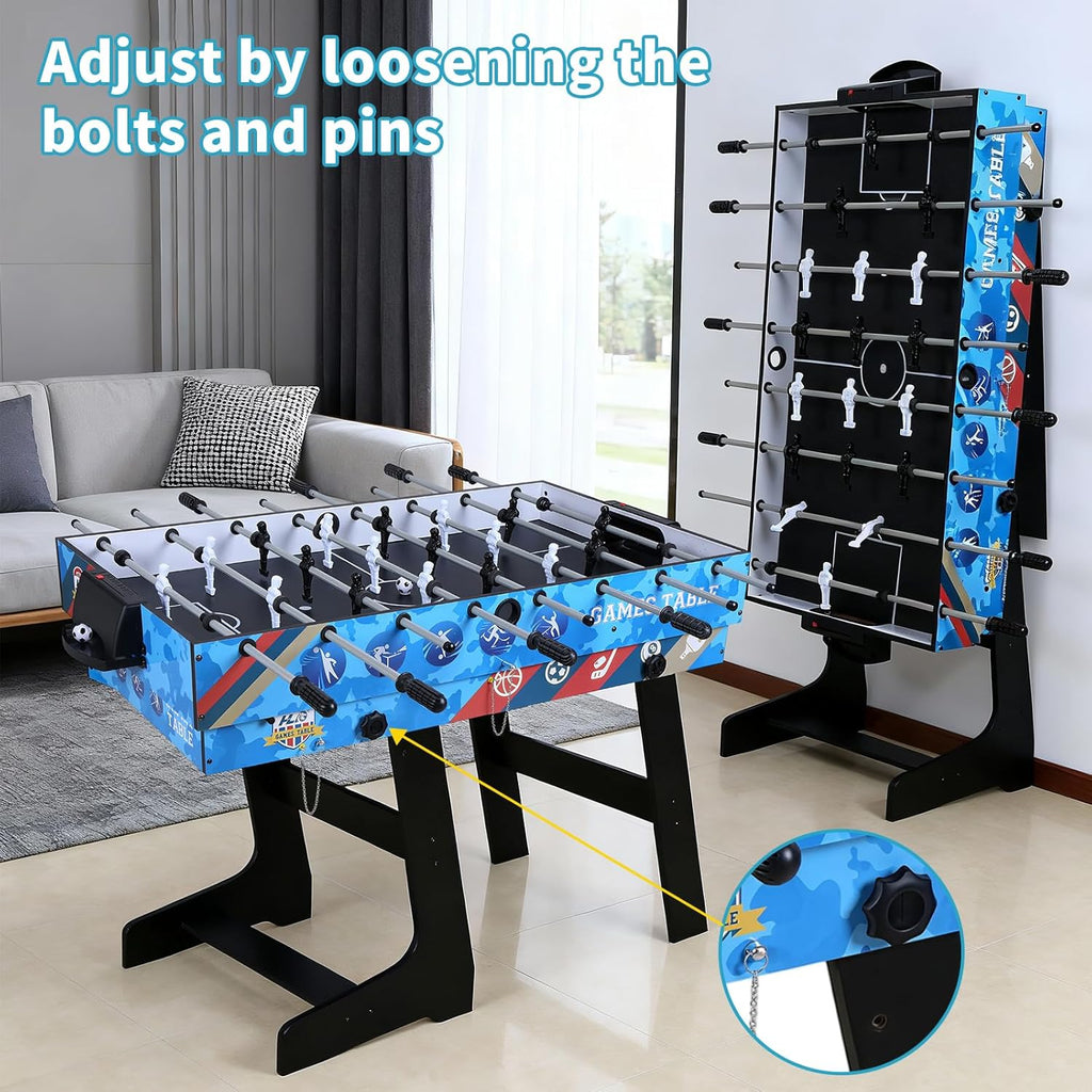 5 in 1 Multi Game Table, Combo Game Table Set for Home, Game Room, Friends & Family, Portable Table Air Hockey