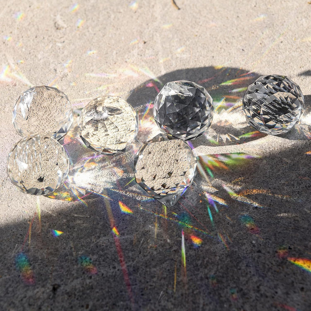 30mm/1.18" 20pcs Crystal Prism Suncatcher for Windows Hanging