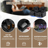 Power Recliner Loveseat for Living Room, Loveseat Sofa with Center Console, USB Type-C Port