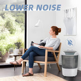 Mini Spin Dryer Portable Washing Machine, Compact Laundry for Home, Apartment, RV, Gray