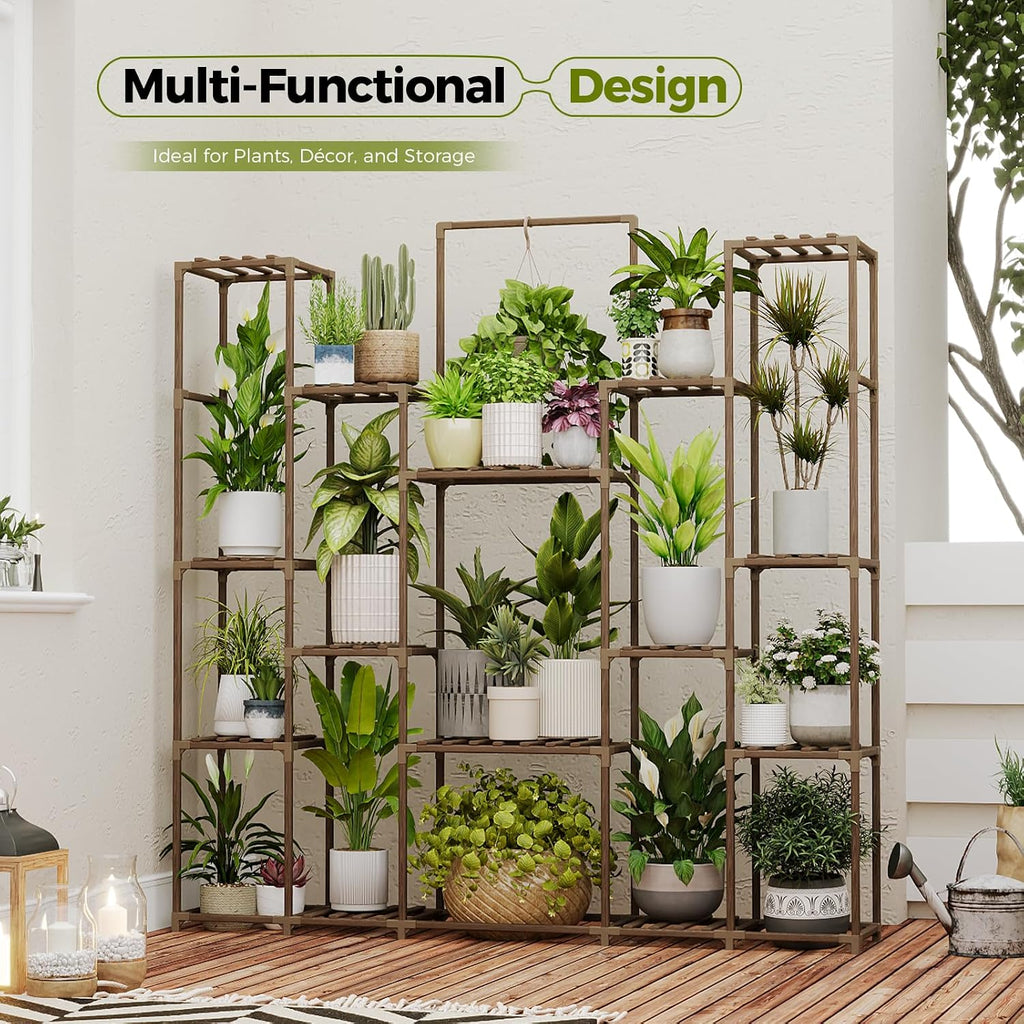 Plant Shelf Indoor Hanging Plant Stand Outdoor Large Plant Shelves Tall Flower Holder wooden plant stand for Multiple