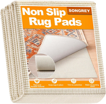 Non-Slip Rug Pad 3x5 FT, White - Set of 15