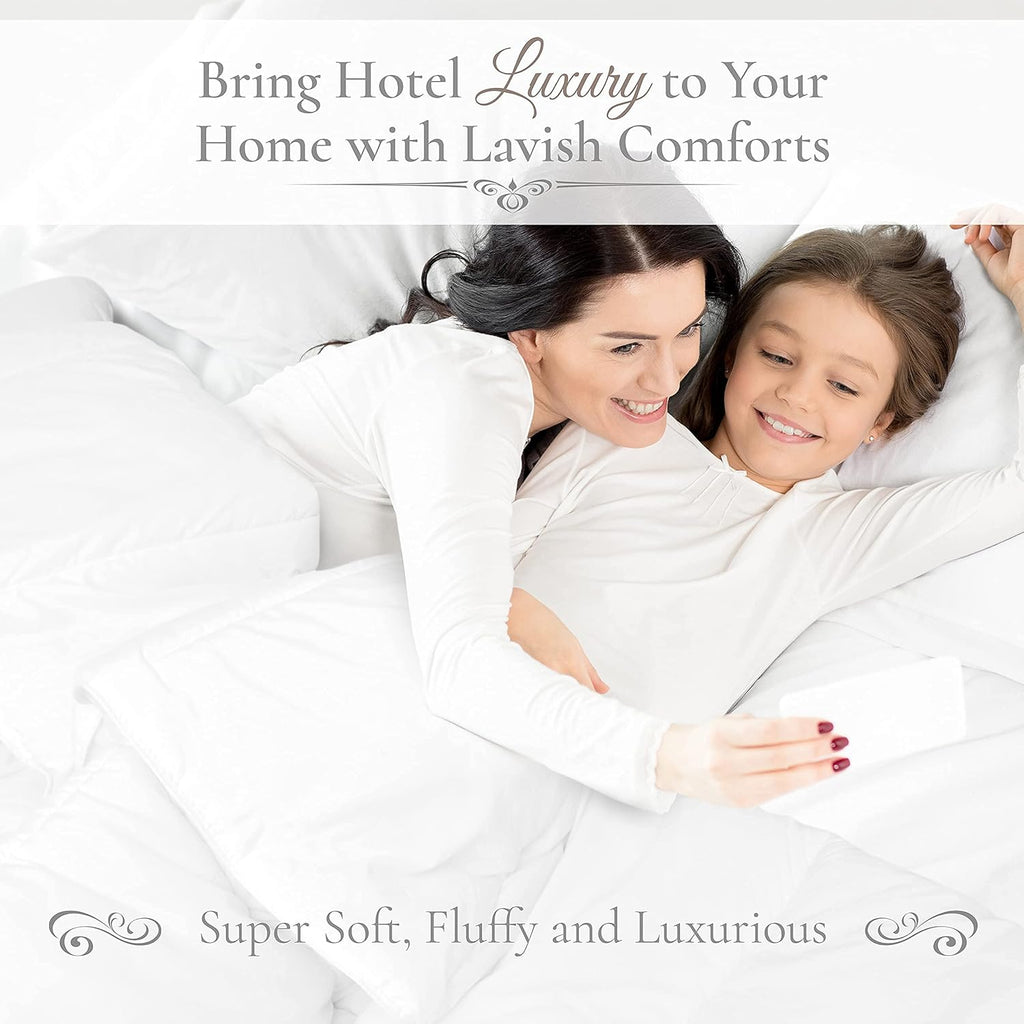 Down Alternative Comforter King - Fluffy Duvet Insert - Premium Plush All Season
