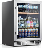 Mini Fridge 24 Inch Undercounter Beverage and Wine Cooler Refrigerator Built-in 
