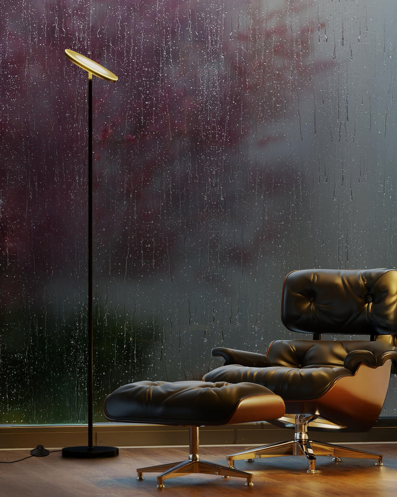 LED Floor Lamp, Torchiere Lamp with Compact Remote