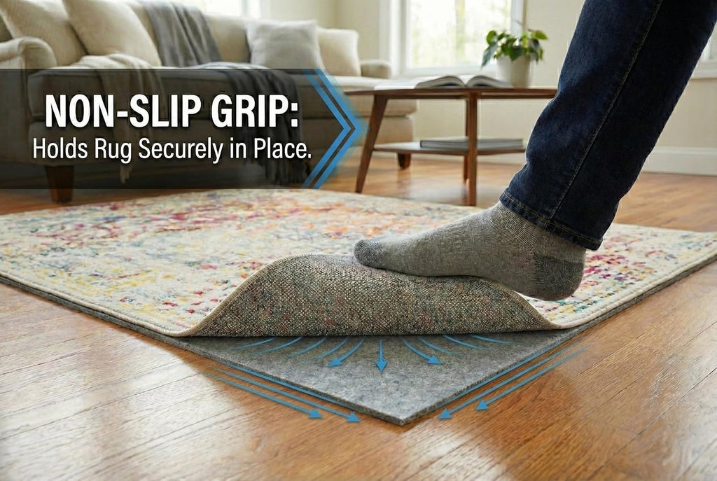 8' x 10' Everyday Performance Rug Pad 1/4" Thick Felt & Non-Slip Backing Perfect for Any Flooring Surface - Set of 70