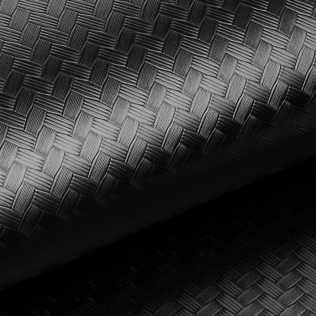 15.8x394 Inch Black Textured Wallpaper Peel and Stick Bedroom Living Room Renter Friendly Kitchen Cabinet Contact