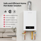 180, 000 BTU Natural Gas Tankless Water Heater Indoor Installation, Max 7.9 GPM