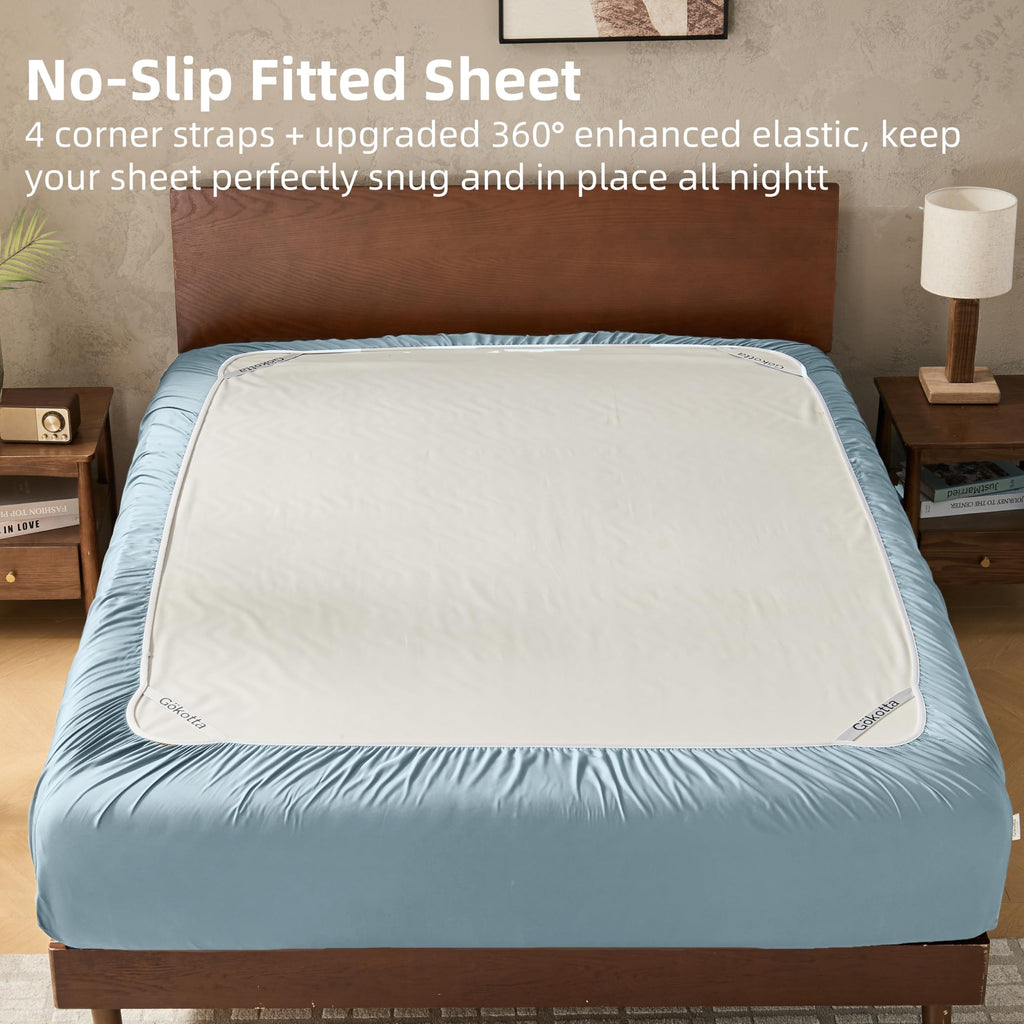 Split King Bamboo Rayon Sheets, Soft Cooling Sheets Stay in Place