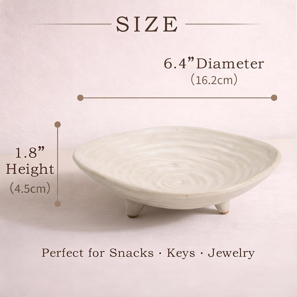 Small Decorative Bowl, 6" Ceramic Key Bowl Table, Multi-Purpose Decorative Bowls for Candy, Jewelry and Home