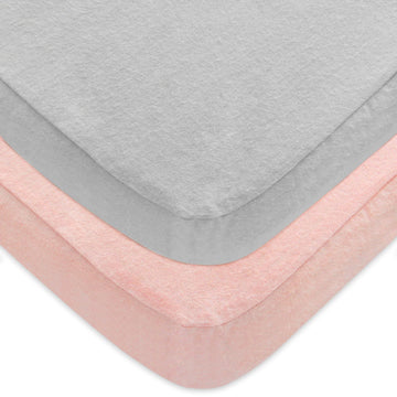 Pack and Play Sheets Girls, 100% Cotton Flannel, Portable Mini Crib Sheet