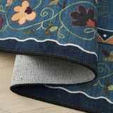 Runner Rug for Kitchen Non Slip 2'6''x8' Washable Rugs with Rubber Backing Soft Floral Animal Cat Ca