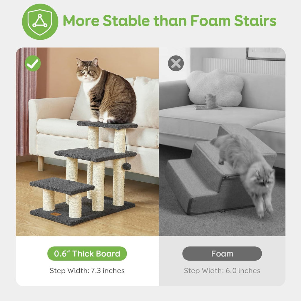 Dog Stairs & Cat Scratching Post Pet Steps for High Beds Couch