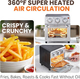 Compact 8.5Qt Air Fryer Oven - Mini Countertop Air Fryer with Adjustable Time & Temperature Controls, 800W, Includes