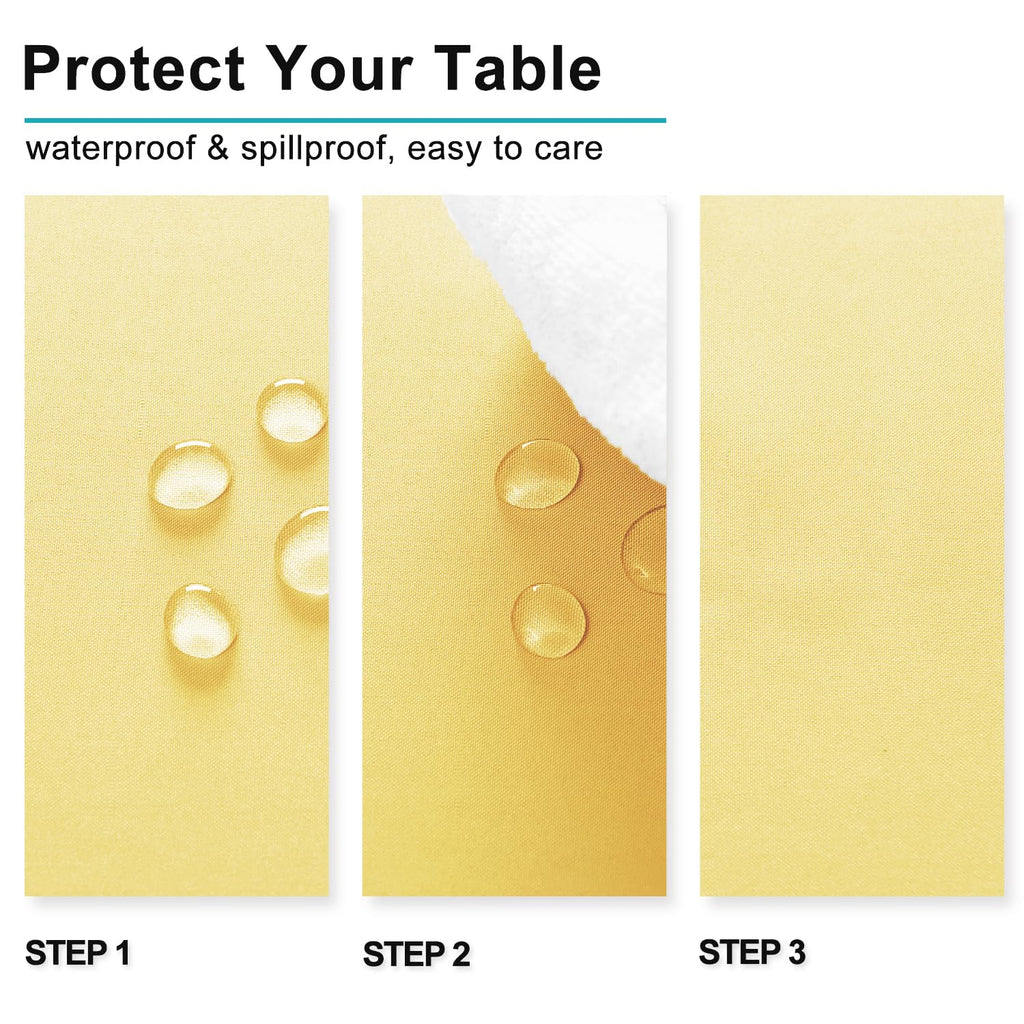 Light Yellow Rectangle Tablecloth, 54 x 80 Inch, 1 Pack