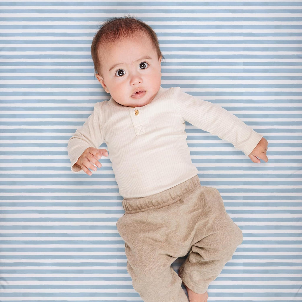 Crib Sheets Neutral - Fitted Baby Crib Sheets Bed for Girl Boy - 2 Pack Standard & Toddler Mattress - Buttery Soft