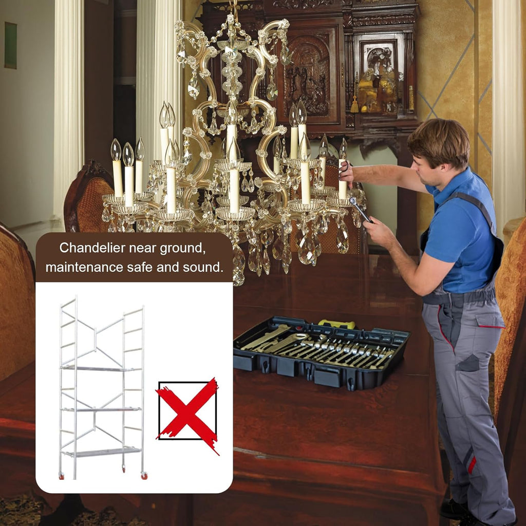 330 lb Rotating Motorized Chandelier Lift System with Remote Control – Mid-Capacity