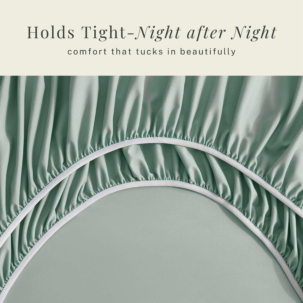 Bed Sheets, Luxury Soft 6 Piece Bed Sheet Set Extra Deep Pocket Fitted Sheets Fits Mattress up to 21", Double Brushed