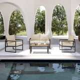 Aoxun Patio Furniture Set, 4 Piece Outdoor Patio Furniture with Thick Cushions